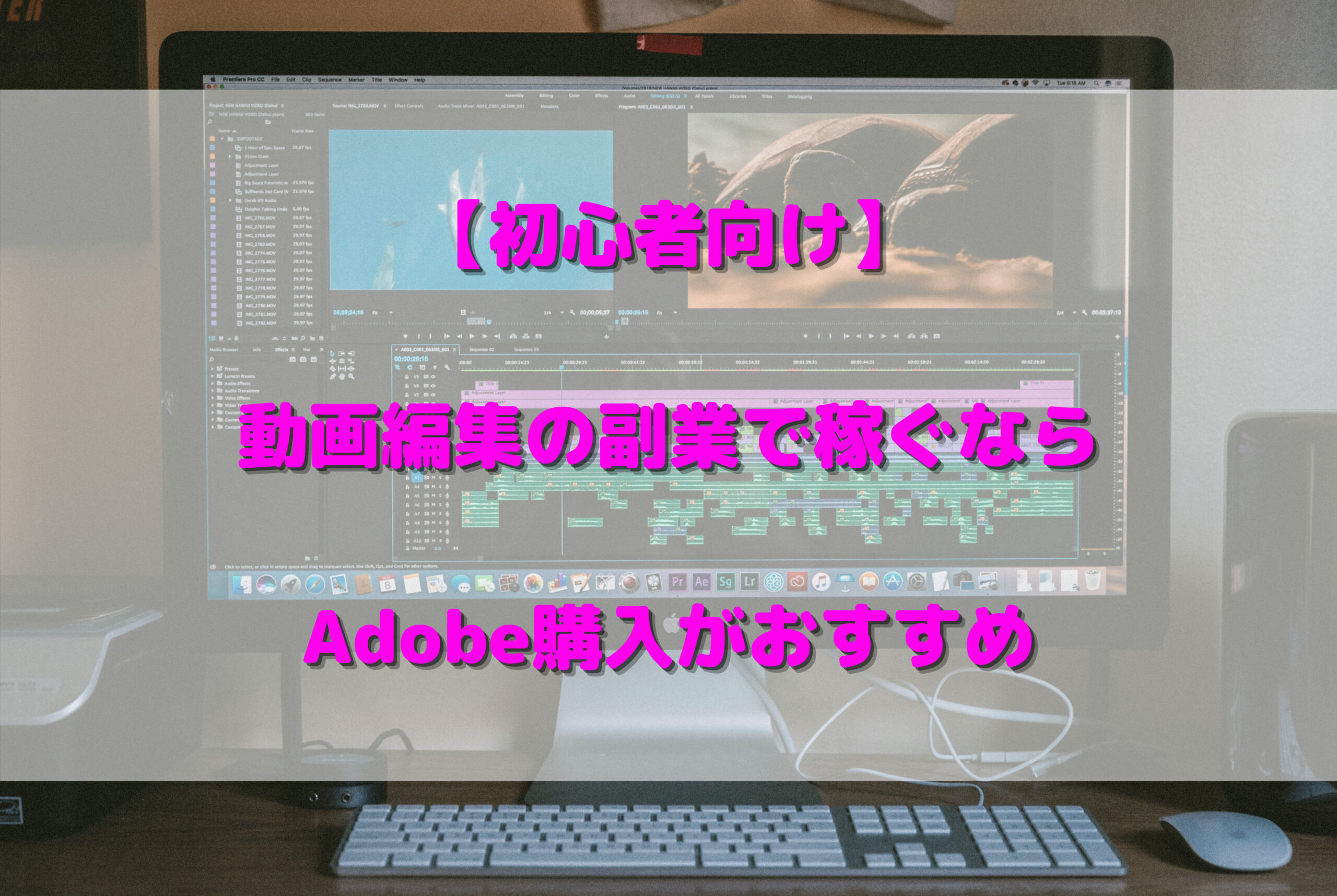 初心者向け 動画編集の副業で稼ぐならadobe購入がおすすめ Naoblog
